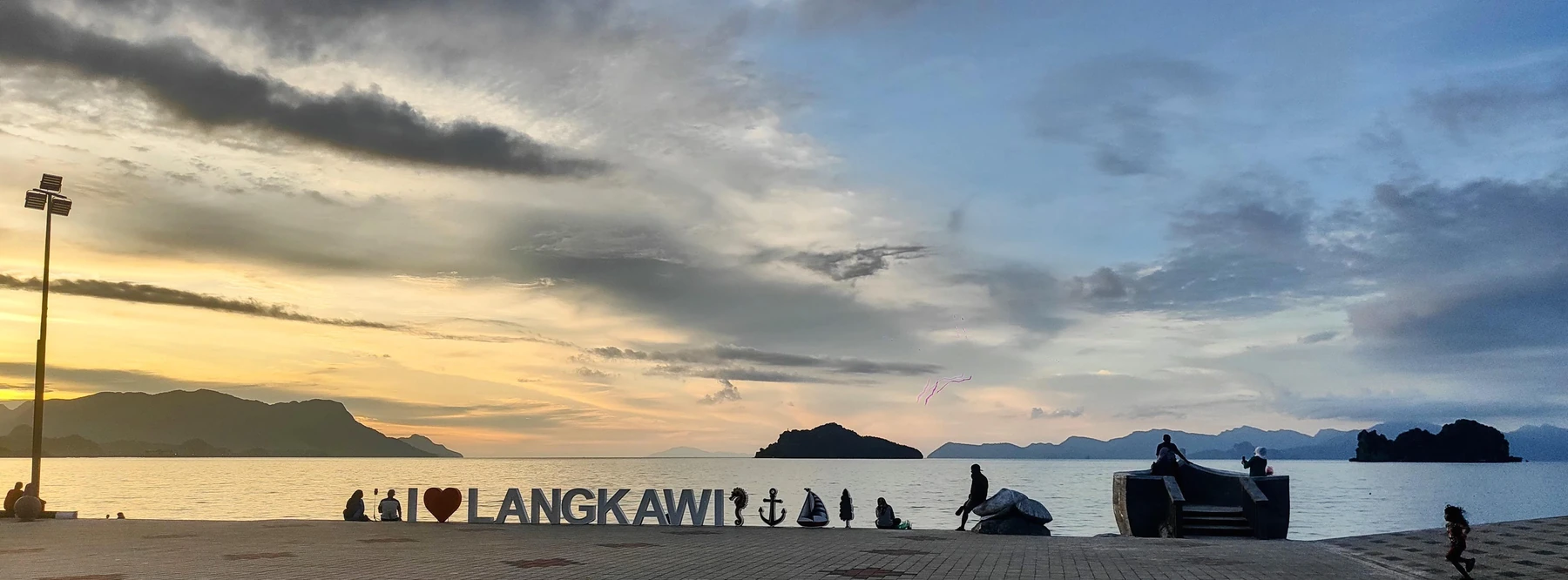 A stroll along Langkawi’s waterfront promenade.
